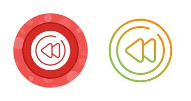 Video Rewind Circle Vector Icon