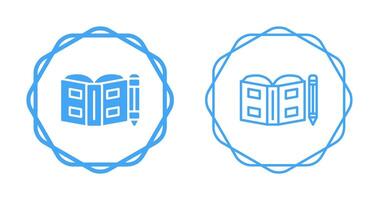 Open book with pen Vector Icon