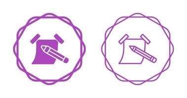 Sticky note with pencil Vector Icon