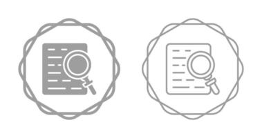 Document with magnifying glass Vector Icon