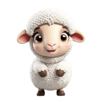 AI generated 3d ramadan sheep on isolated transparent background png, generated with AI png