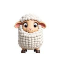 AI generated 3d ramadan sheep on isolated transparent background png, generated with AI png