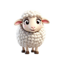 AI generated 3d ramadan sheep on isolated transparent background png, generated with AI png