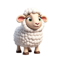 AI generated 3d ramadan sheep on isolated transparent background png, generated with AI png