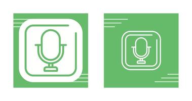 Microphone Square Vector Icon