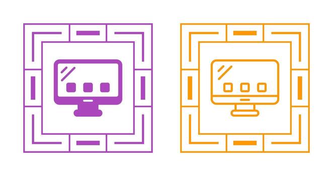 Desktop Computer Vector Icon