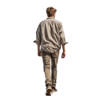 AI generated Old man walked with his back turned, Generative Ai png