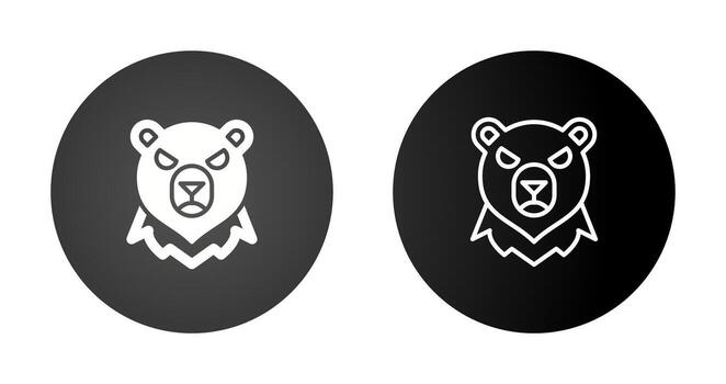 icono de vector de oso