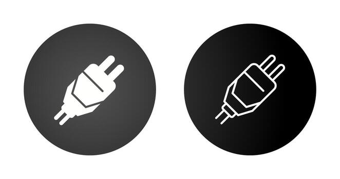 icono de vector de enchufe