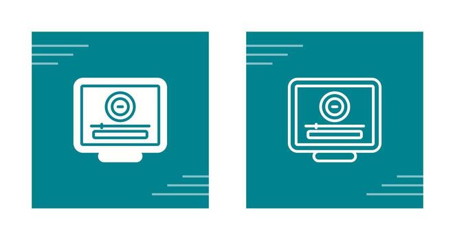 icono de vector de computadora de escritorio