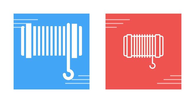 cable tracción cuerda vector icono