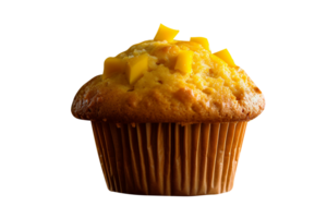 AI generated Mango Muffin isolated on png background