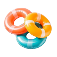 AI generated Pool floaties isolated on png background