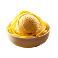 AI generated Mango ice-cream isolated on png background