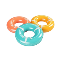 AI generated Pool floaties isolated on png background