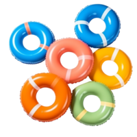 AI generated Pool floaties isolated on png background