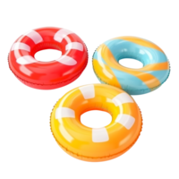 AI generated Pool floaties isolated on png background