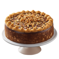 AI generated Nuts cake isolated on png background