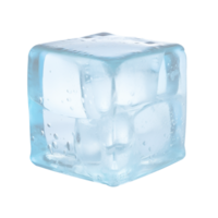 AI generated Ice-cubes isolated on png background