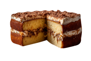 AI generated Coffee cake isolated on png background