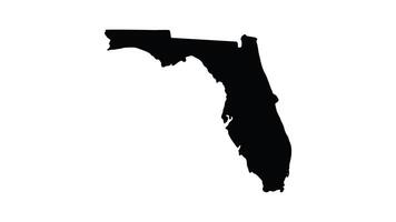 Animation forms a map of the state of Florida video