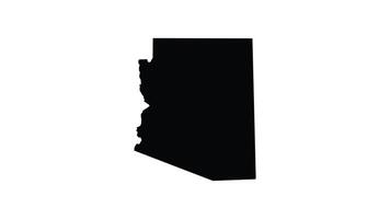 animación formas un mapa de el estado de Arizona video