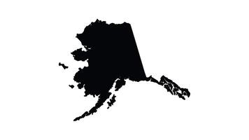 animation forming a map of the state of Alaska video