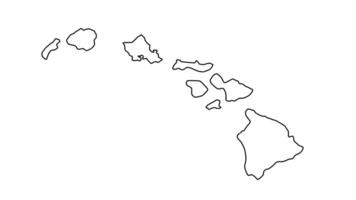 animato schizzo di un' carta geografica di il stato di Hawaii video