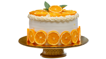 AI generated Orange cake isolated on png background