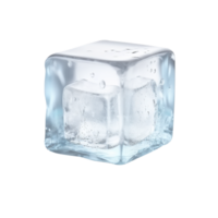 AI generated Ice-cubes isolated on png background