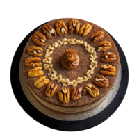 AI generated Nuts cake isolated on png background