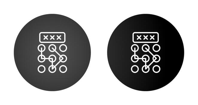 icono de vector de bloqueo de patrón