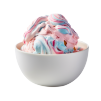 AI generated Cotton Candy Ice-cream isolated on png background