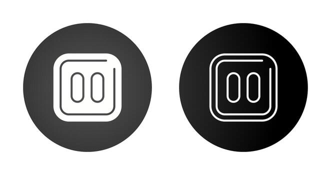 pausa sqaure vector icono