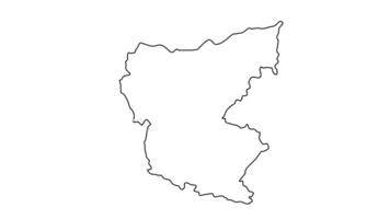 animated sketch of the map of Giresun in Turkey video