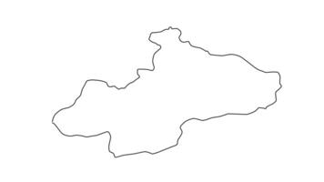 animated sketch of the map of Tokat in Turkey video