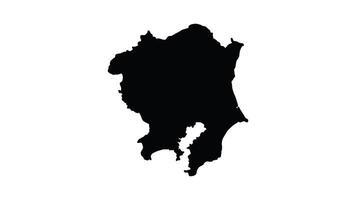 animazione formatura un' carta geografica di il kanto regione nel Giappone video