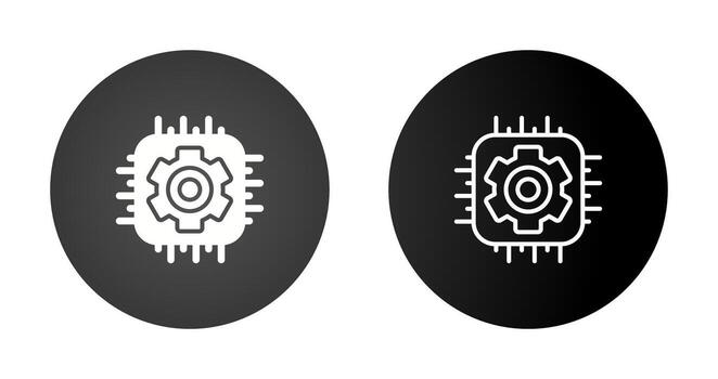 icono de vector de cpu