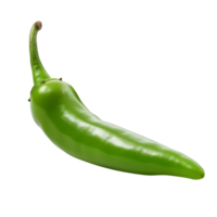 AI generated Green chilli isolated on png background