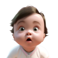 AI generated Cute Baby isolated on png background