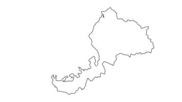 bosquejo mapa de fukui prefectura en Japón video