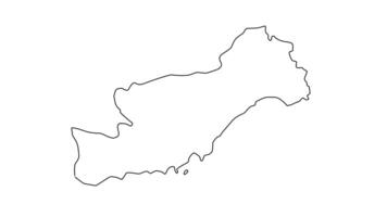 animated sketch map of Mersin in Turkey video
