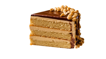 AI generated Peanut butter cake isolated on png background