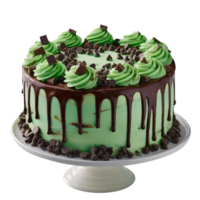 ai generado menta chispas de chocolate pastel aislado en png antecedentes