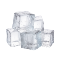 AI generated Ice-cubes isolated on png background