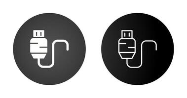 icono de vector de cable usb