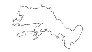 Animated sketch of the Mugla map in Turkey video