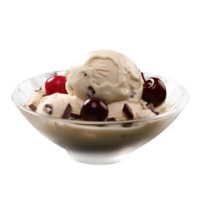 AI generated Cherry Ice-cream isolated on png background