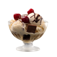 AI generated Cherry Ice-cream isolated on png background