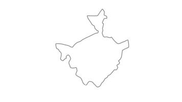 geanimeerd schetsen kaart van norwich in Engeland video